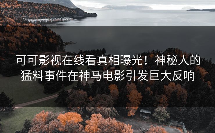可可影视在线看真相曝光！神秘人的猛料事件在神马电影引发巨大反响