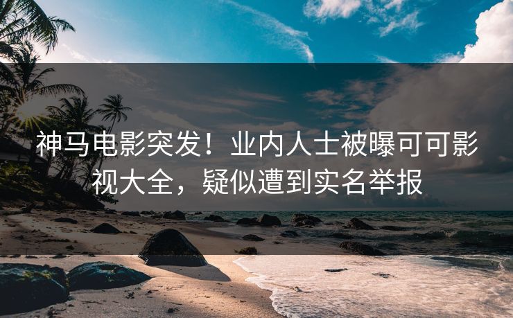 神马电影突发！业内人士被曝可可影视大全，疑似遭到实名举报